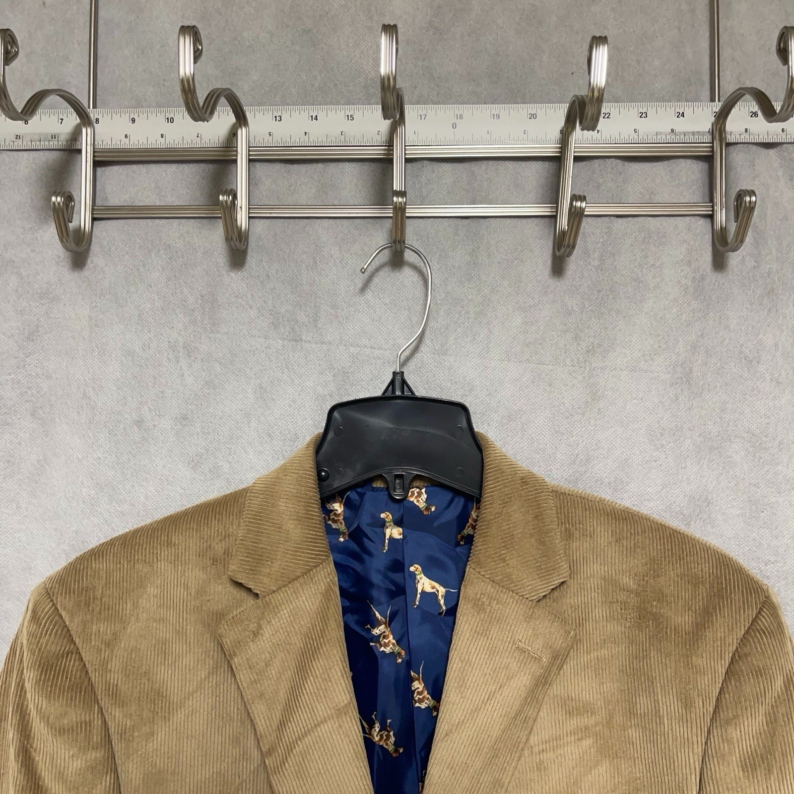 Nwot Chaps Blazer Men 40r 42r Beige Corduroy 2b Elbow Pad Hunt Ralph Lauren Luxe